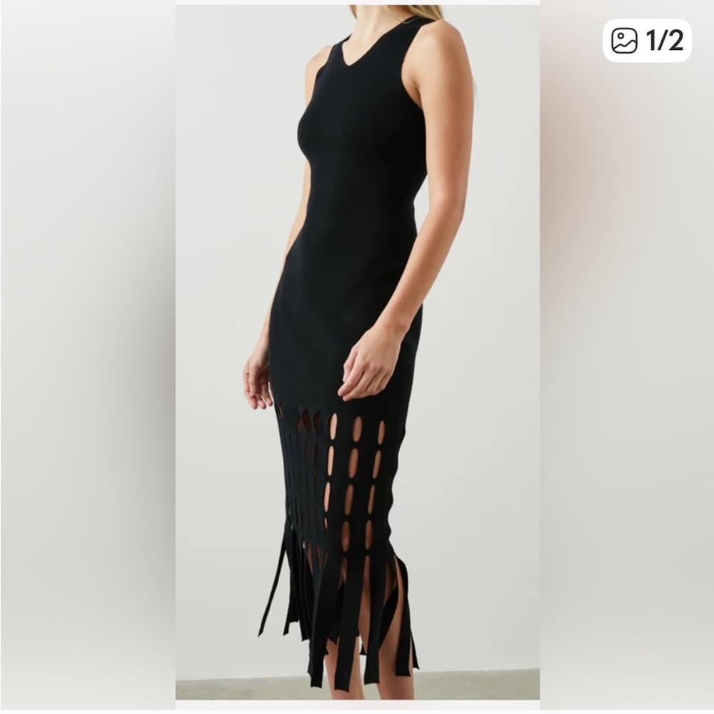 Rails Kaia Fringe Detail Knit Midi dress - Picture 5 of 5